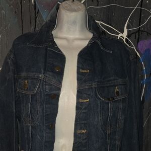Lee Dark Blue Distressed Jean Jacket